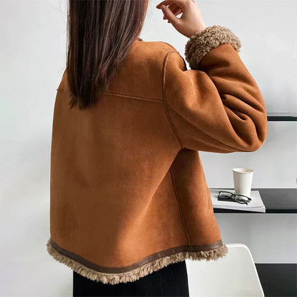 Mason | Chic Shearling Button Jacket for Winter Warmth