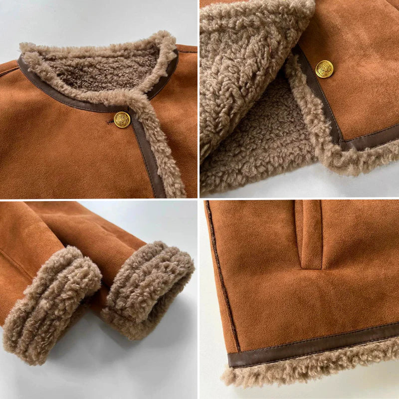 Mason | Chic Shearling Button Jacket for Winter Warmth