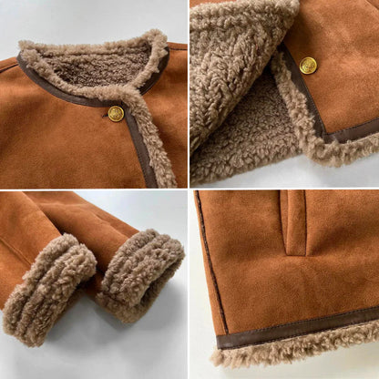 Mason | Chic Shearling Button Jacket for Winter Warmth