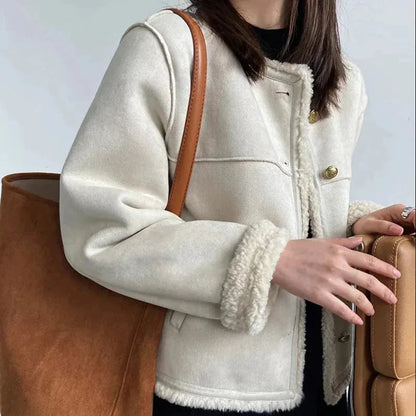 Mason | Chic Shearling Button Jacket for Winter Warmth