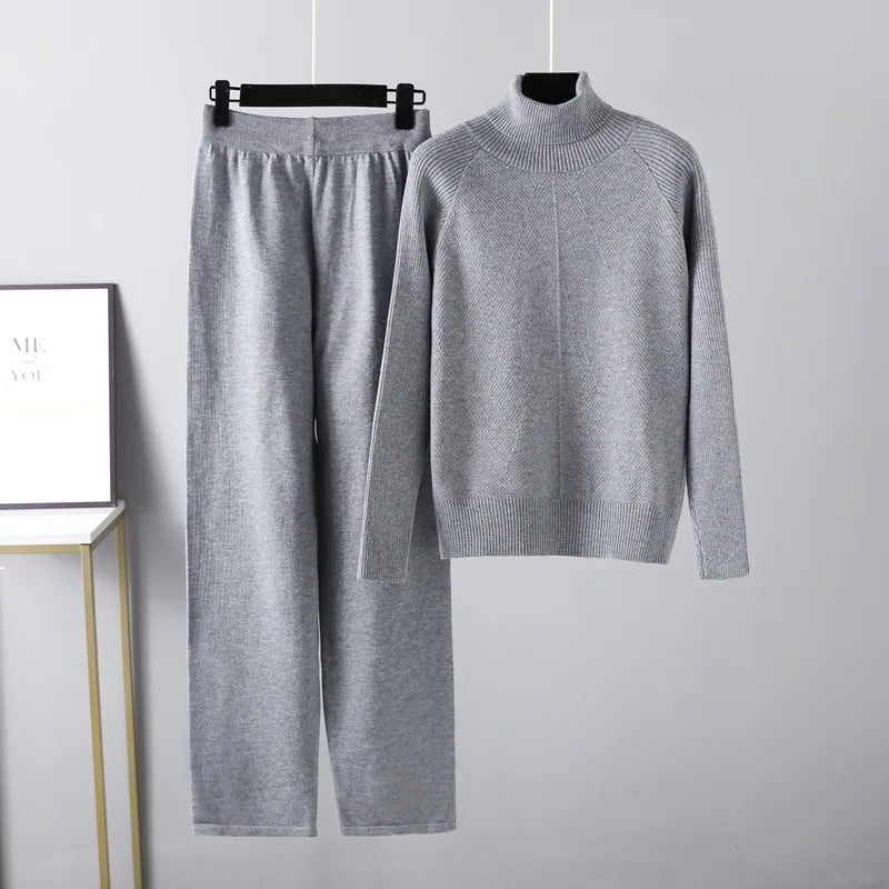 Mason | Cozy High Neck Knit Lounge Set