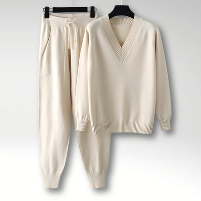 Mason | Cozy V Neck Knit Lounge Set