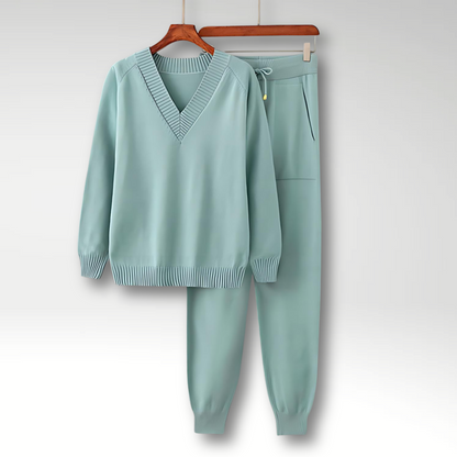 Mason | Cozy V Neck Knit Lounge Set