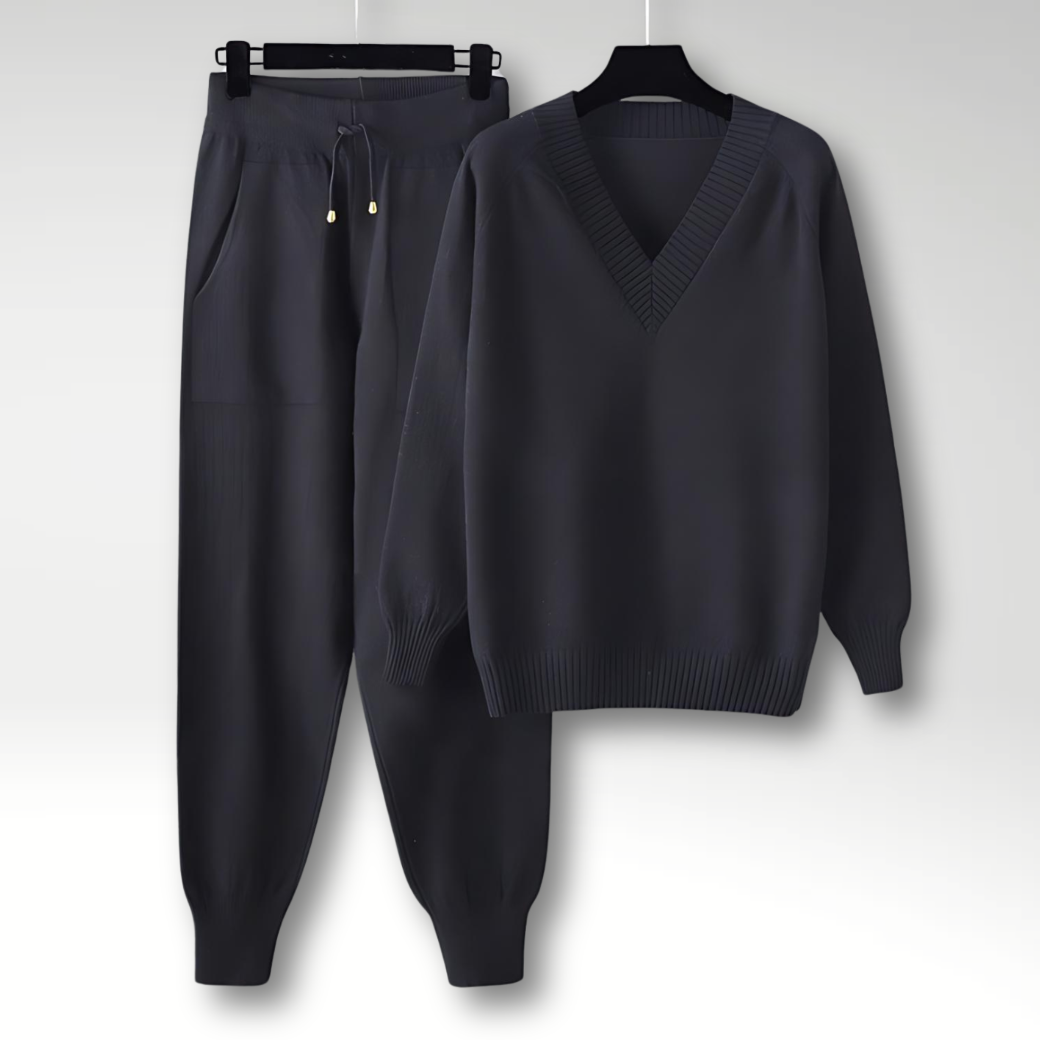 Mason | Cozy V Neck Knit Lounge Set