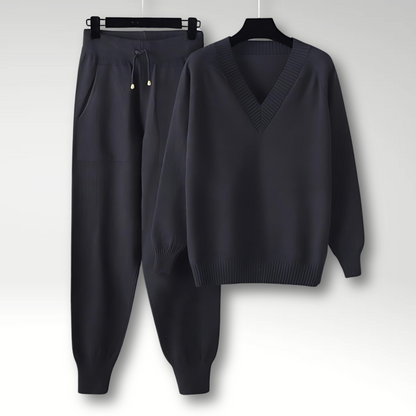 Mason | Cozy V Neck Knit Lounge Set