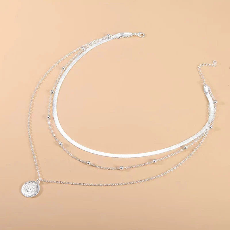 Gold Triple Layer Necklace