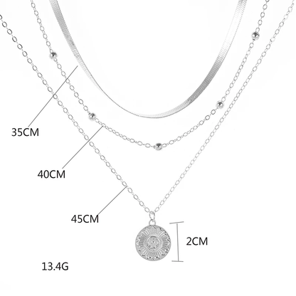 Gold Triple Layer Necklace