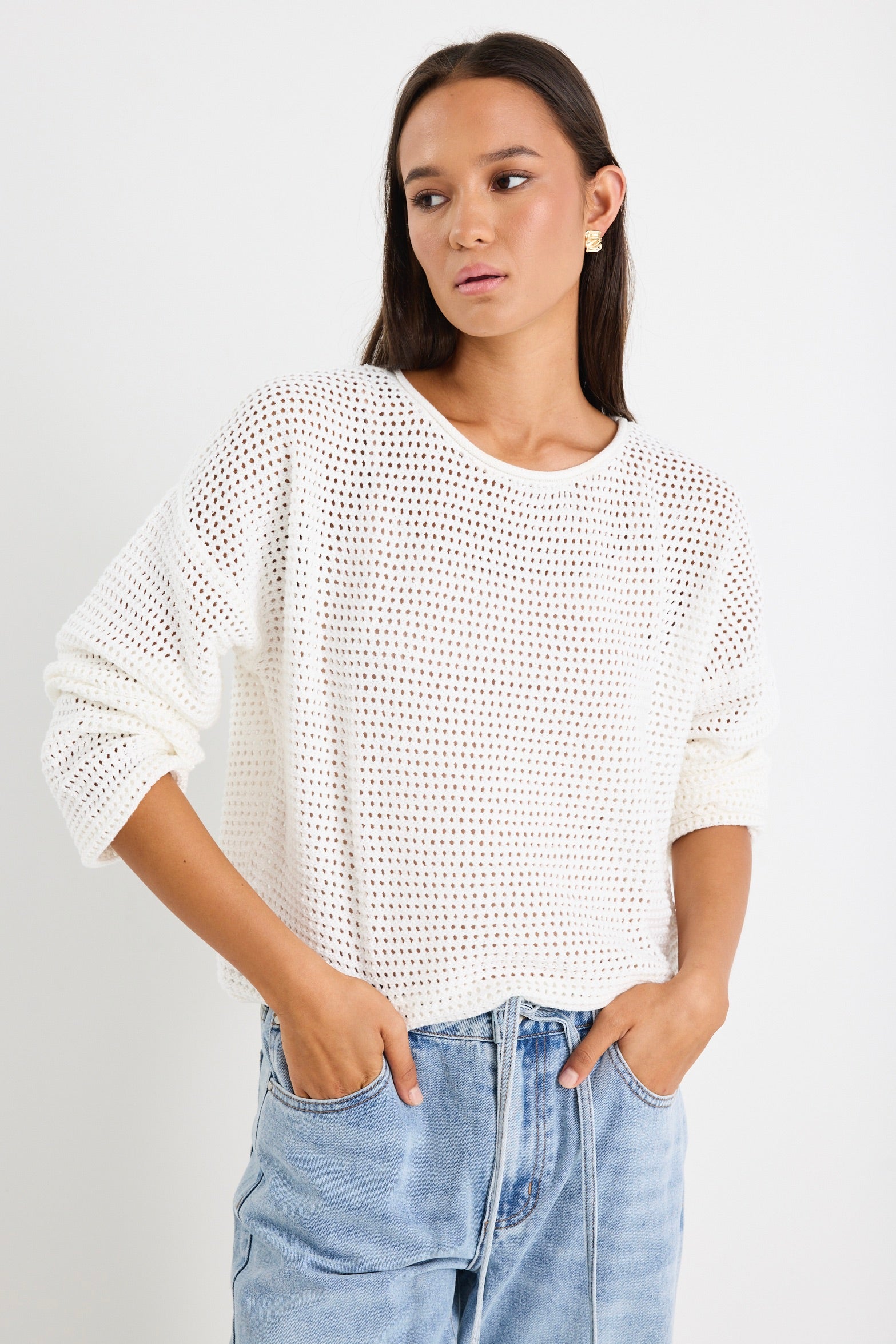 Mason | Lightweight Crochet Knit Jumper