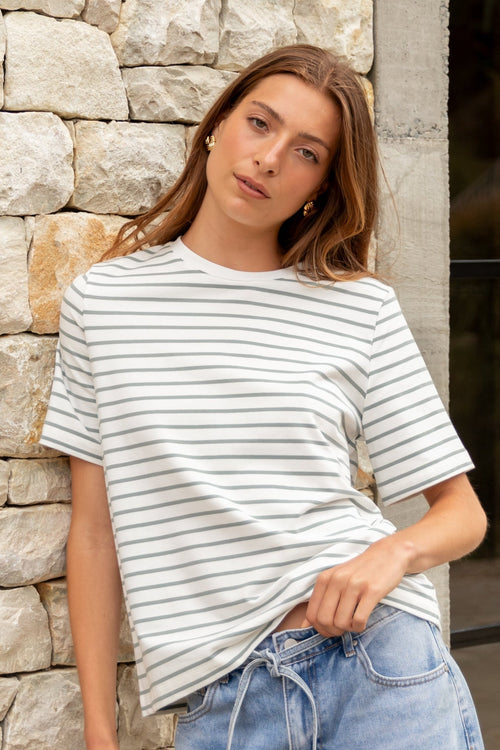 Mason | Relaxed Boxy Fit Striped Tee