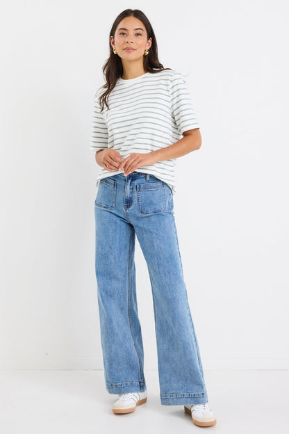 Mason | Relaxed Boxy Fit Striped Tee