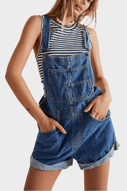 Mason | Relaxed Comfortable Denim Short Overalls