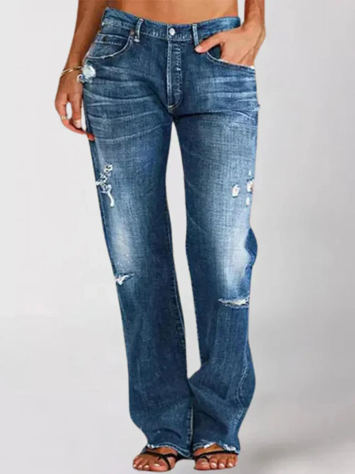 Mason | Stylish High-Waisted Distressed Jeans