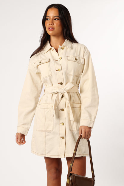 Mason | Stylish Long Sleeve Denim Mini Dress for Women