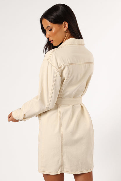 Mason | Stylish Long Sleeve Denim Mini Dress for Women