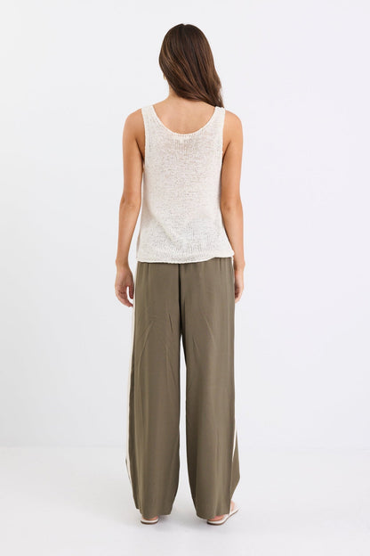 Mason | Stylish Olive Wide Leg Pants