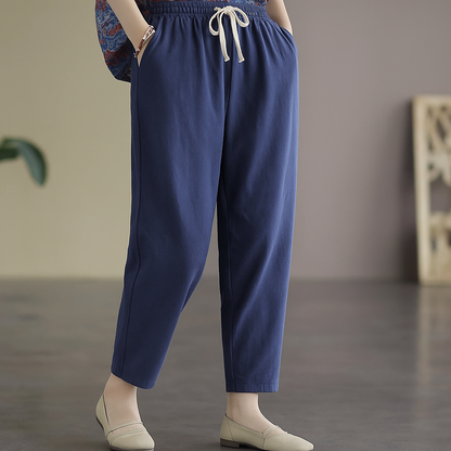 Nadia | Effortless Linen Drawstring Trousers