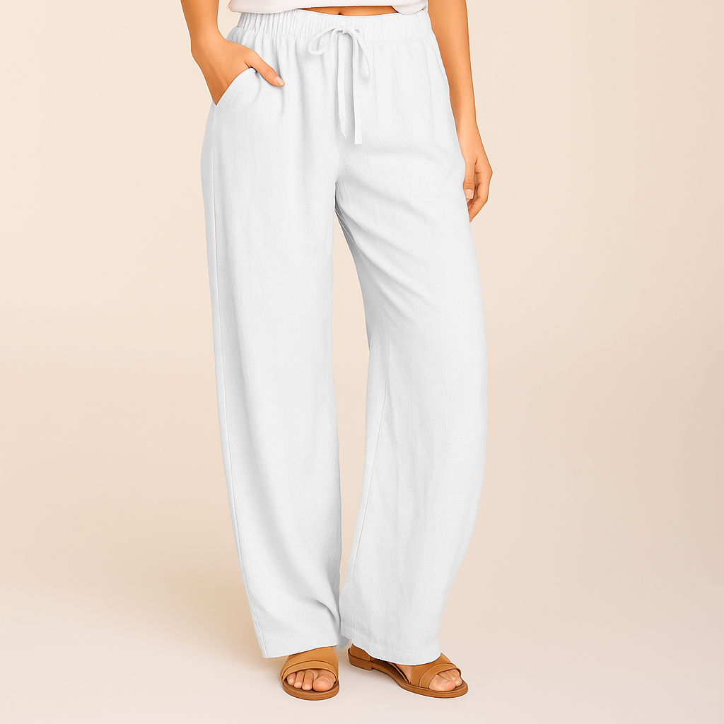 Simone | Effortless Linen Wide-Leg Trousers