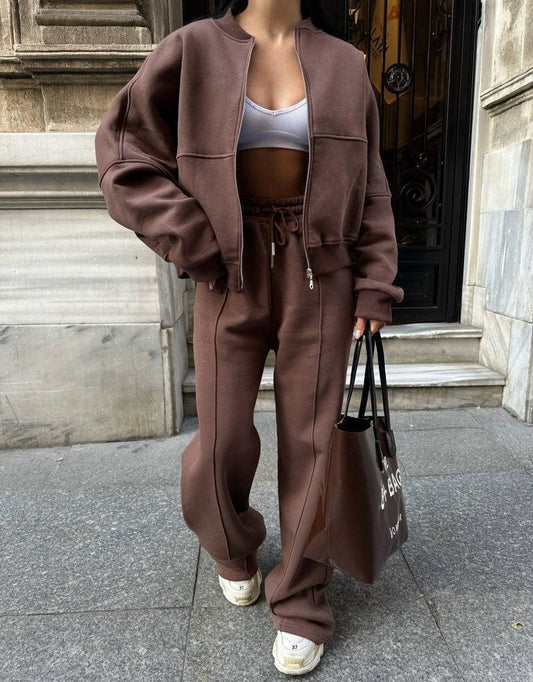 Maya | Chic Relaxed Women's Suit with Tailored Jacket and Wide-Leg Pants