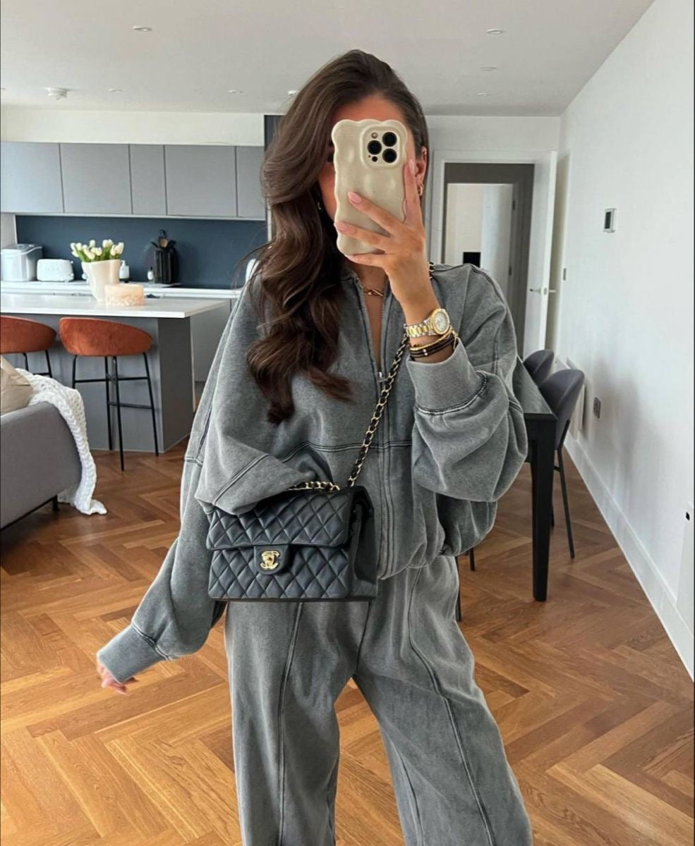 Maya | Chic Relaxed Women's Suit with Tailored Jacket and Wide-Leg Pants