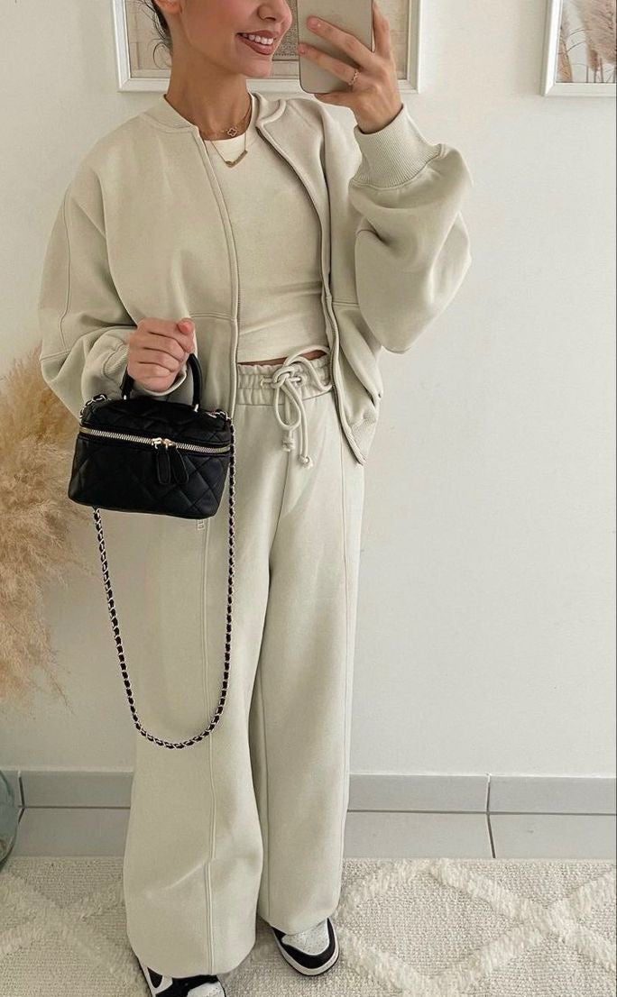 Maya | Chic Relaxed Women's Suit with Tailored Jacket and Wide-Leg Pants