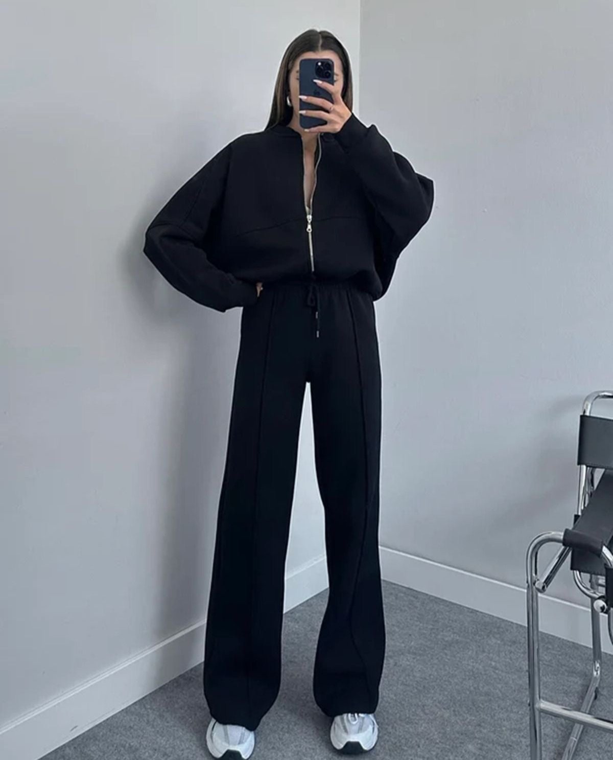 Maya | Chic Relaxed Women's Suit with Tailored Jacket and Wide-Leg Pants