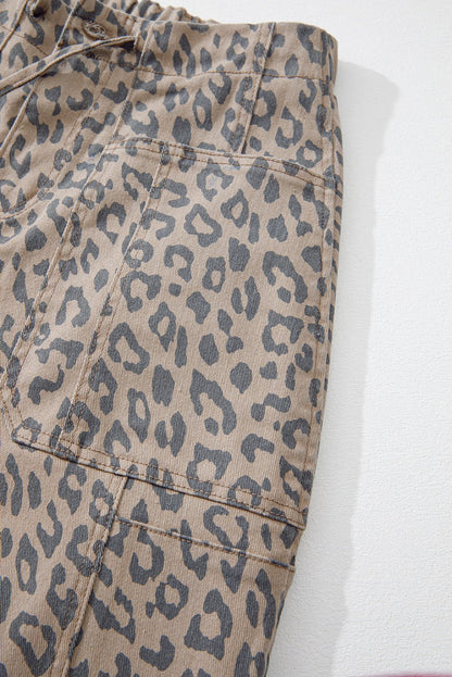 Maya | Flowy Leopard Wide Leg Trousers for Women