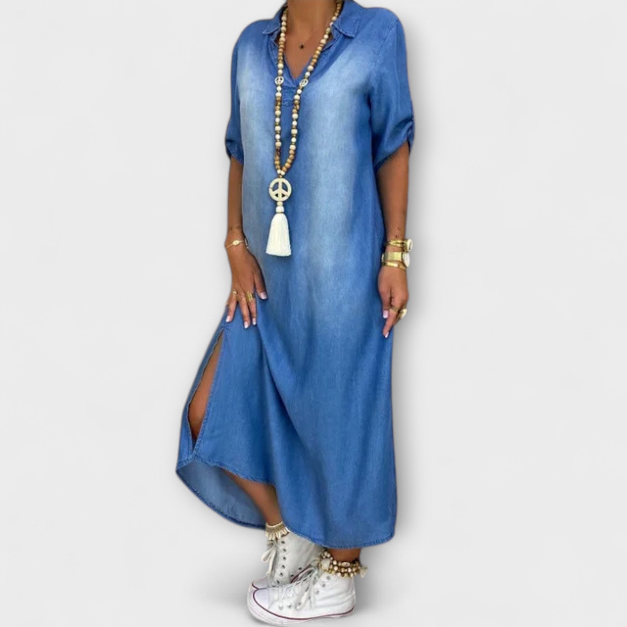 Mia | Casual Elegant Denim Look Dress