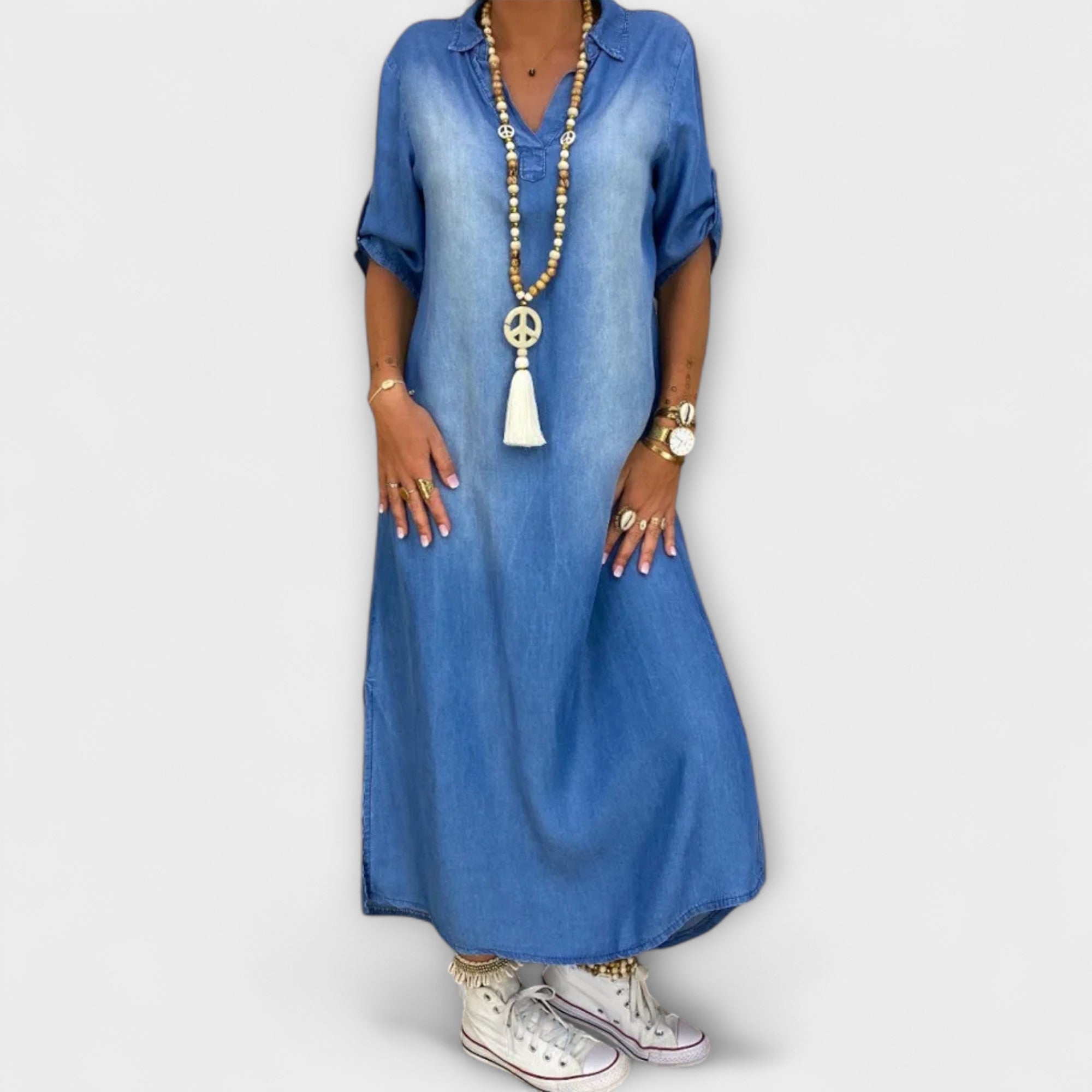 Mia | Casual Elegant Denim Look Dress
