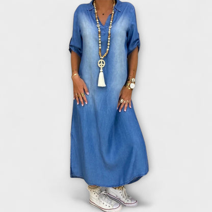 Mia | Casual Elegant Denim Look Dress