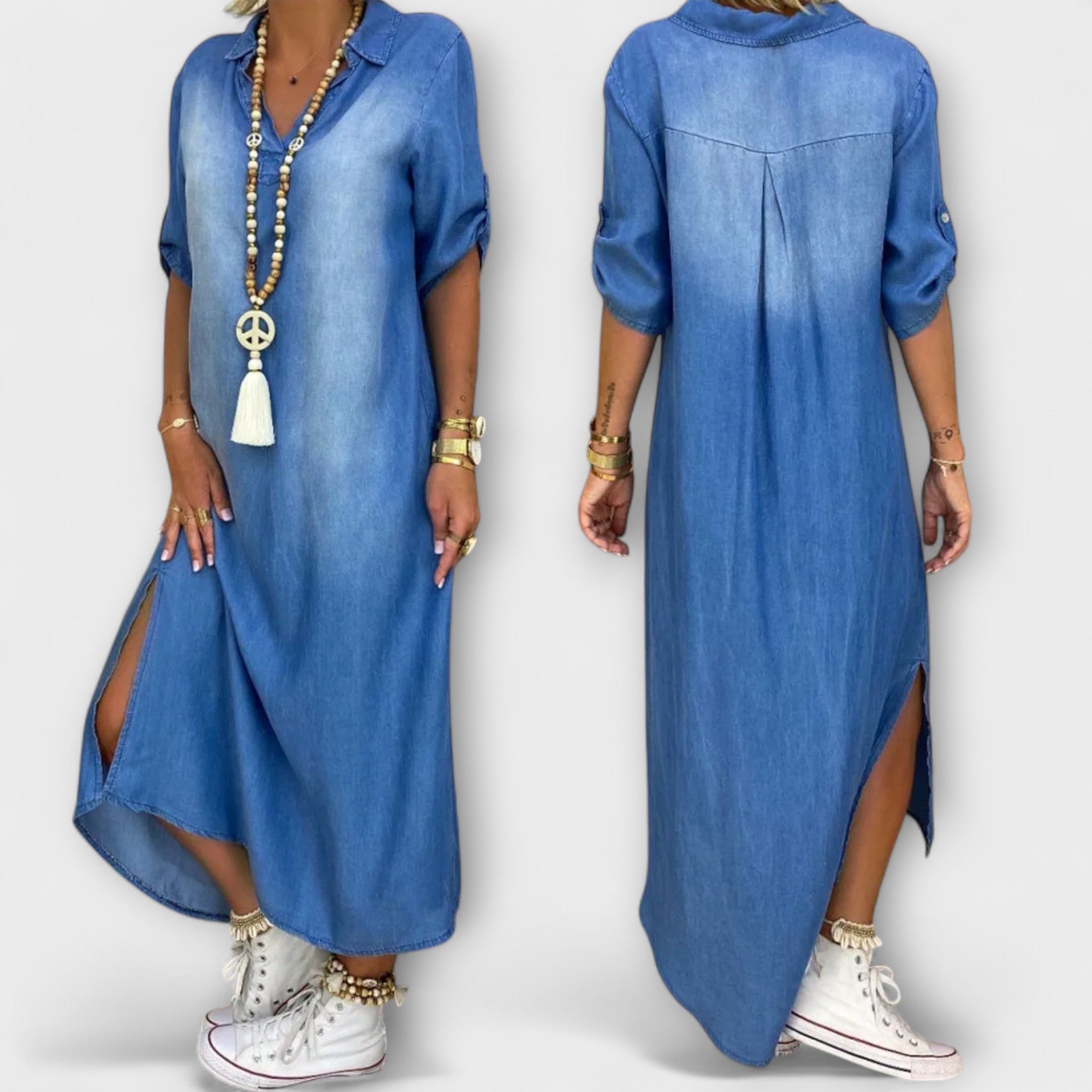 Mia | Casual Elegant Denim Look Dress