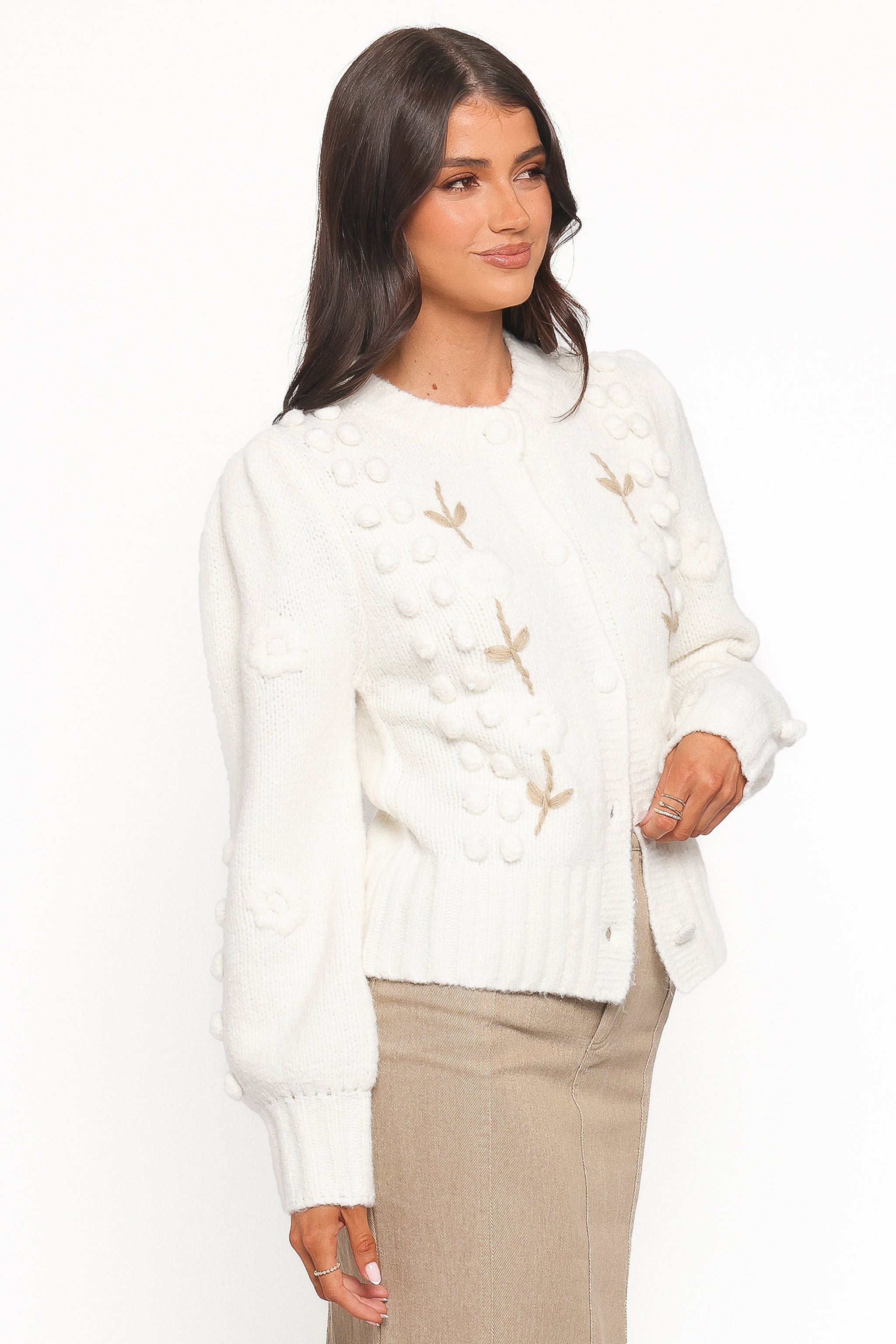 Mia | Charming Floral Knit Cardigan