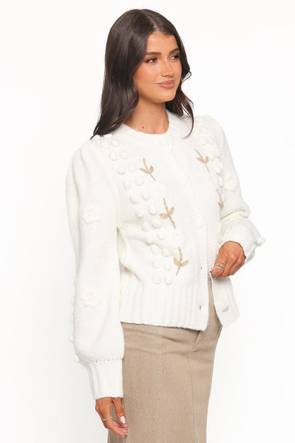 Mia | Charming Floral Knit Cardigan