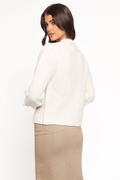 Mia | Charming Floral Knit Cardigan