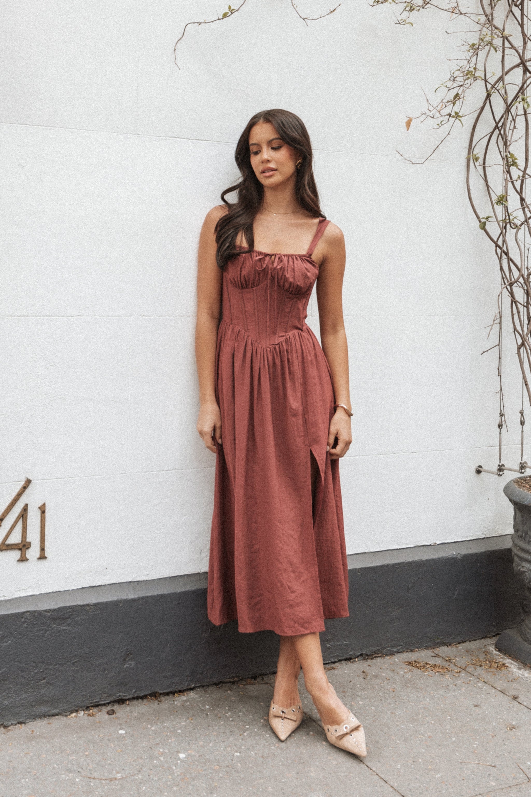 Mia | Chic A-Line Summer Dress with Square Neckline