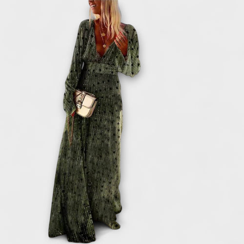 Mia | Chic Elegant Long Polka Dot Dress for Women