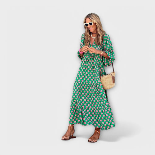Mia | Chic Lightweight Geometric Maxi Dress