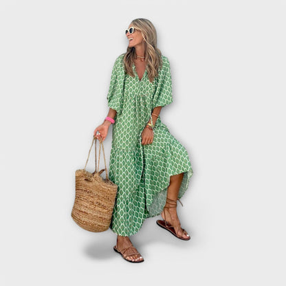 Mia | Chic Lightweight Geometric Maxi Dress