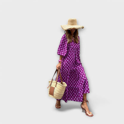Mia | Chic Lightweight Geometric Maxi Dress