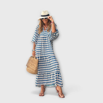 Mia | Chic Lightweight Geometric Maxi Dress