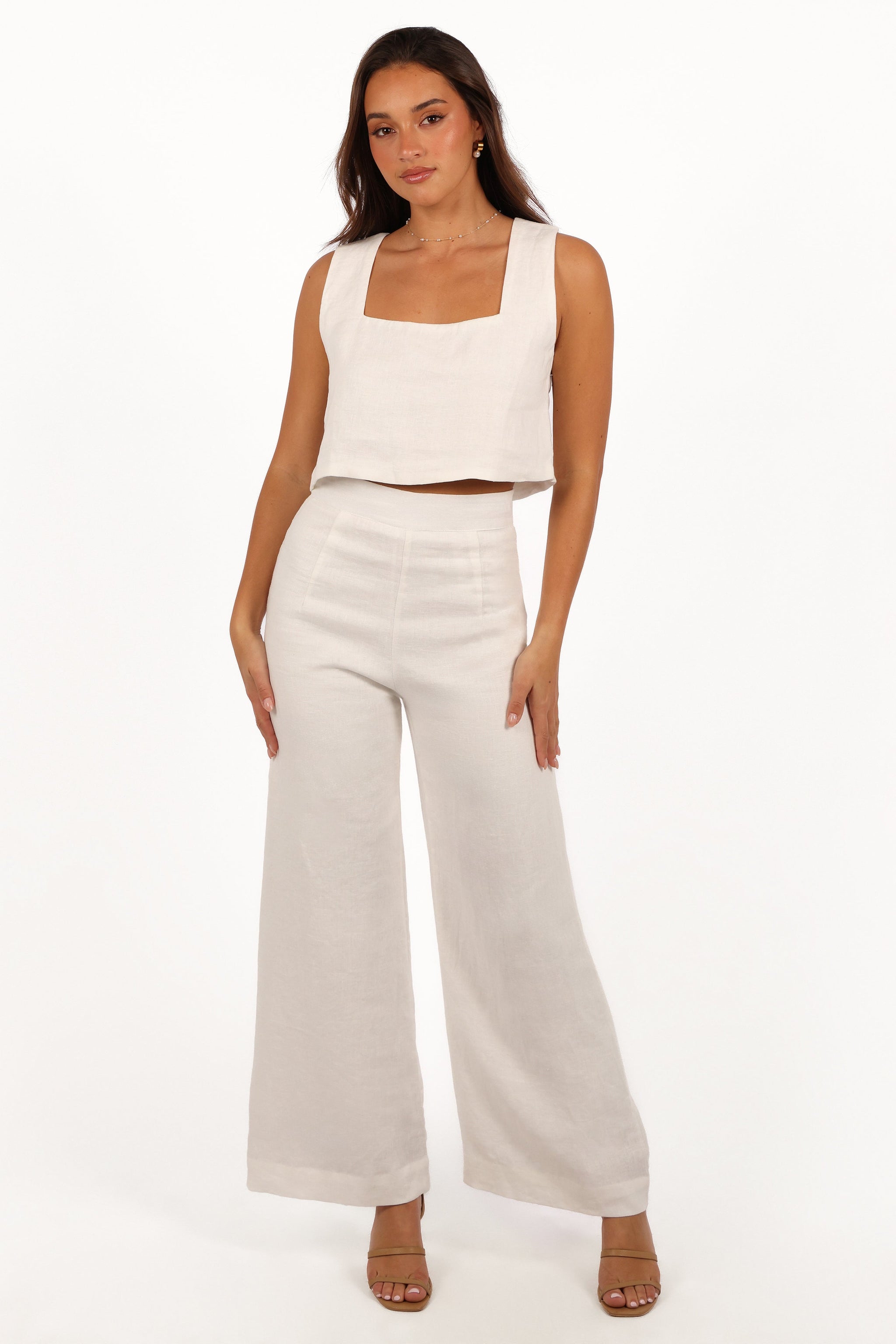 Mia | Chic Linen Cropped Top