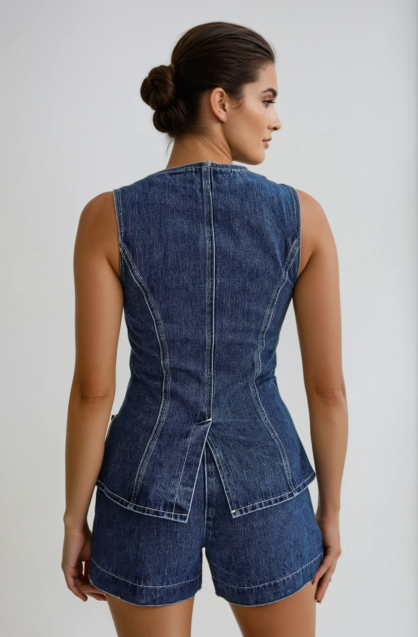 Mia | Chic Sleeveless Denim Romper