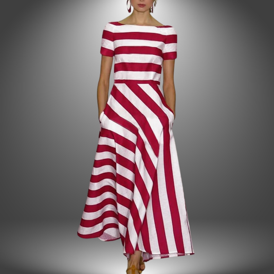 Mia | Chic Striped A-Line Summer Dress for Women