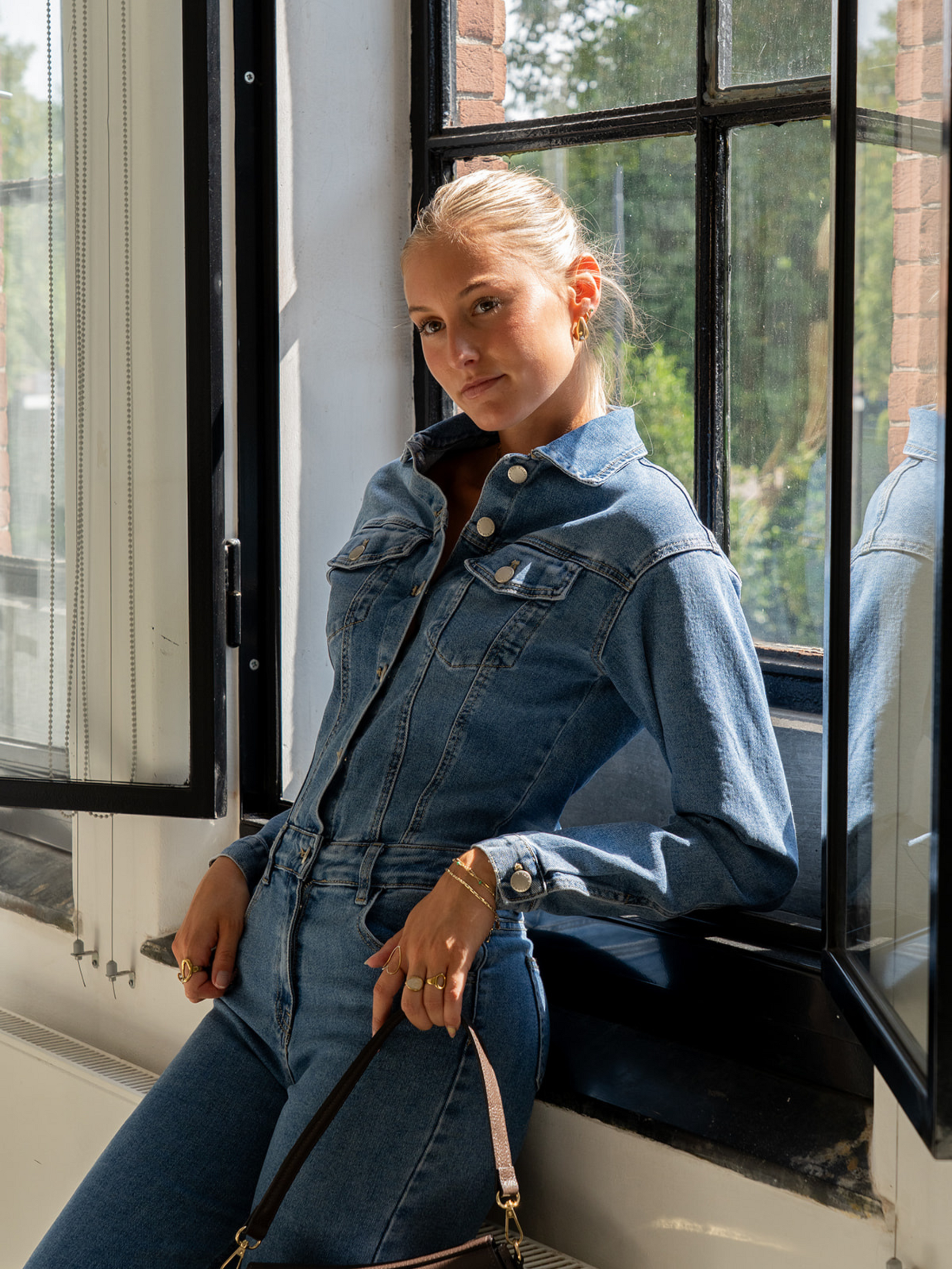 Mia | Classic Relaxed Fit Denim Jacket and Jeans Set