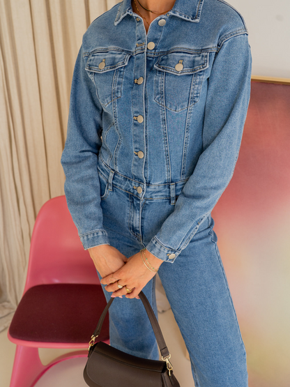 Mia | Classic Relaxed Fit Denim Jacket and Jeans Set