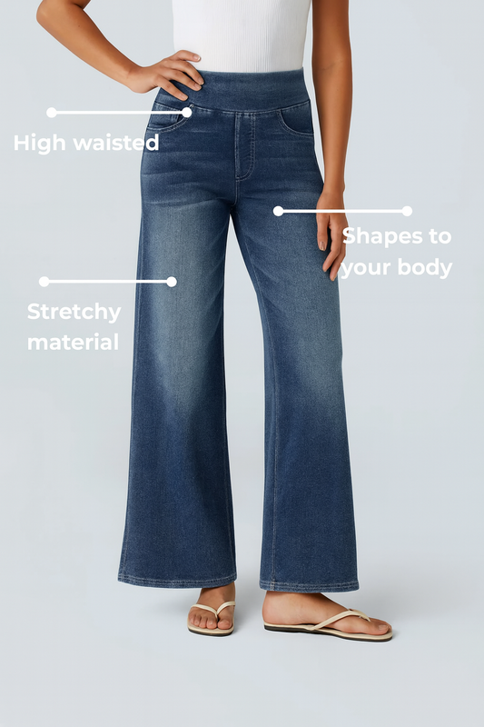 Mia | Comfortable Stretchy Baggy Wide-Leg Women's Jeans