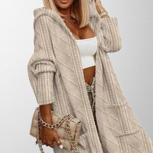 Mia | Cozy Extended Length Hooded Cardigan for Women