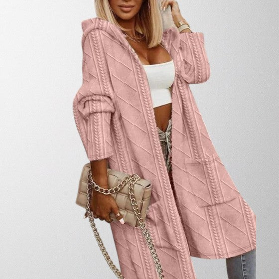 Mia | Cozy Extended Length Hooded Cardigan for Women