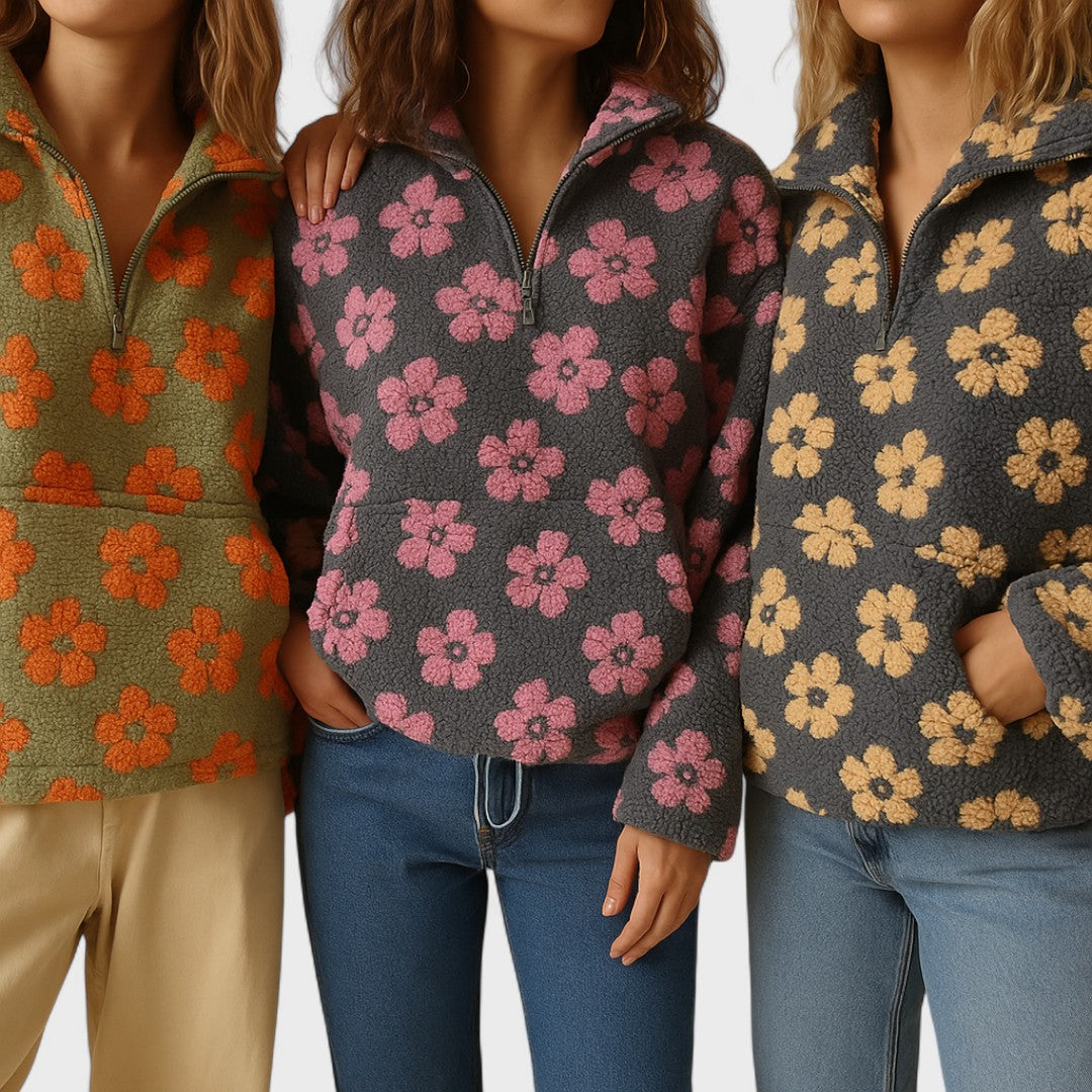 Mia | Cozy Floral Print Women's Fleece Jacket