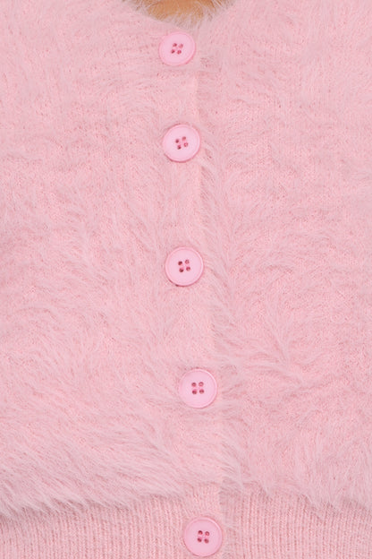 Mia | Cozy Fluffy Cropped Cardigan