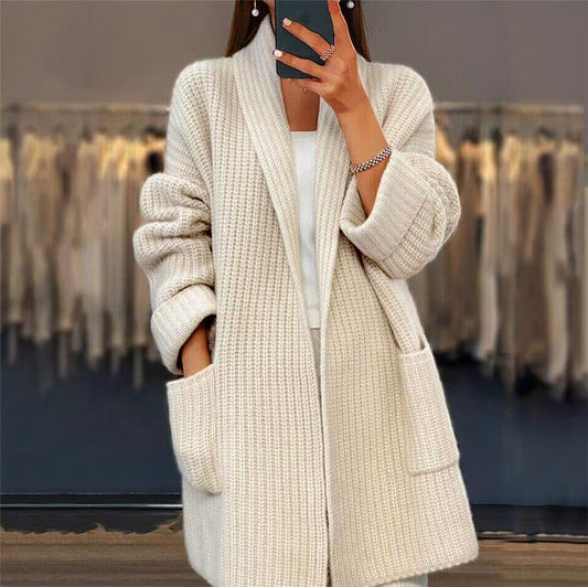 Mia | Cozy Long Wool Cardigan for Women